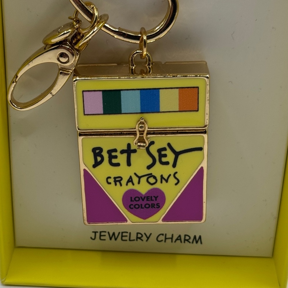 Betsey Johnson Multicolor Crayon Keychain bag, charm - Picture 2 of 6